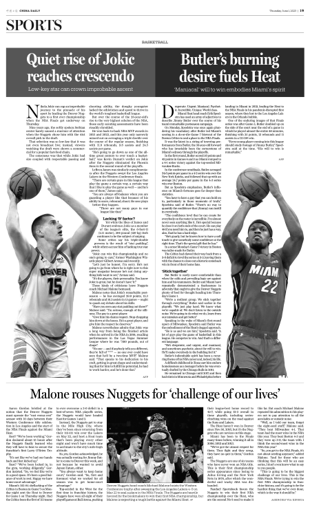 Malone rouses Nuggets for 'challenge of our lives' - Chinadaily.com.cn