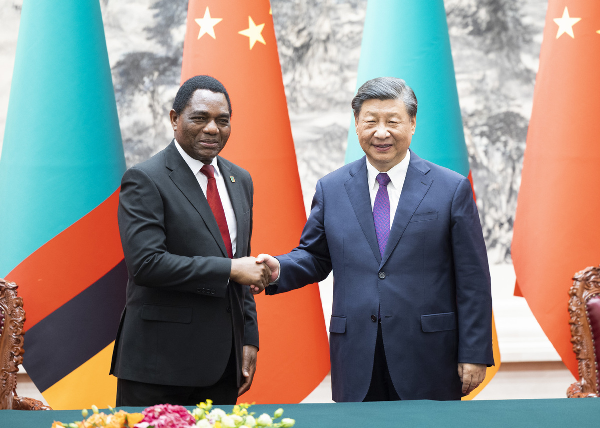 Xi, Hichilema announce elevation of China-Zambia ties - Chinadaily.com.cn