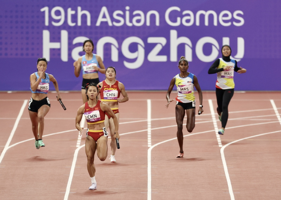 China wins women's 4x100m relay gold at Hangzhou Asiad 