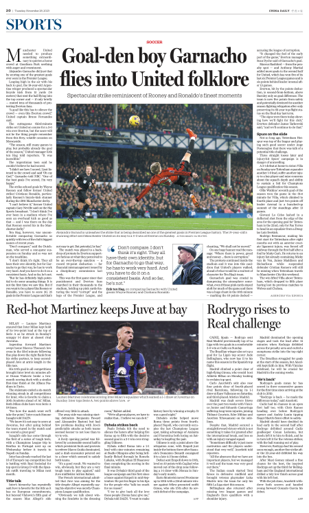 Red-hot Martinez keeps Juve at bay - Chinadaily.com.cn