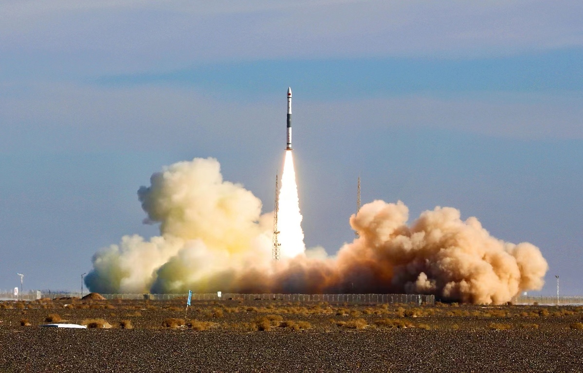 Rocket carries experimental satellite into space