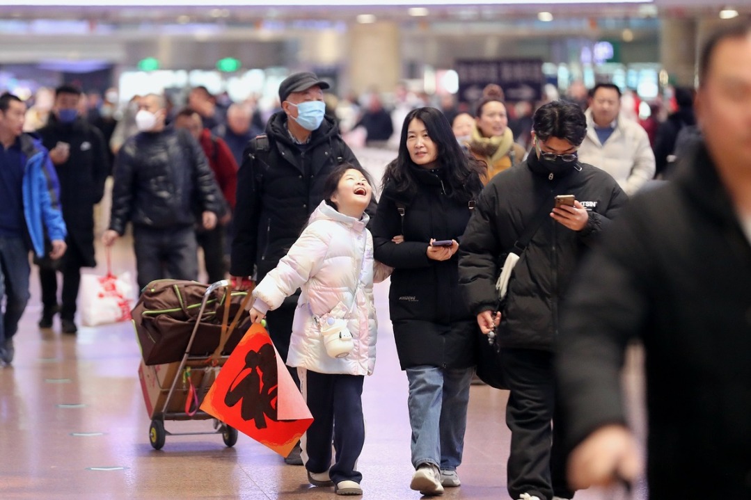 Beijing rail station signals start of travel rush