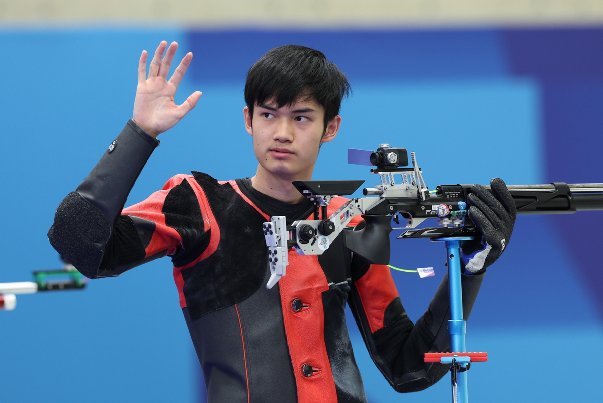 Sheng Lihao wins 2nd Paris Olympic gold with men's 10m air rifle ...