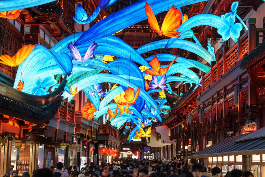 Yuyuan Garden lights up with Year of the Snake lantern installations ...