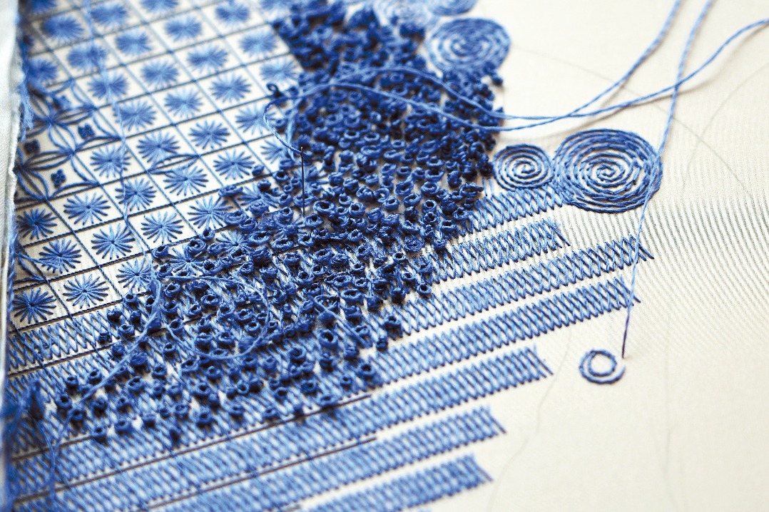 Stitching past into present