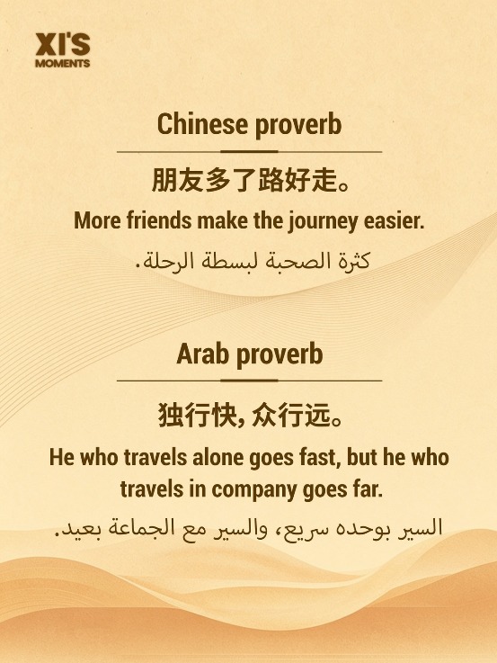 Xi's Quotes: Shared wisdom in Chinese and Arab cultures
