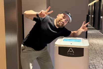 Checked in? Your robot awaits downstairs