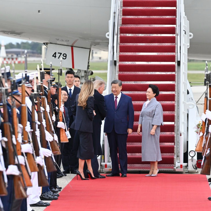 Xi lands in US for state visit, greeted by Trump at airport