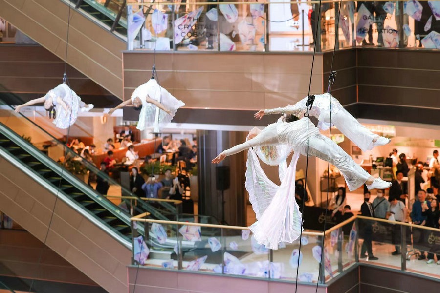 Aerial dance, crystal art debut highlight Grand Gateway 66 anniversary celebration